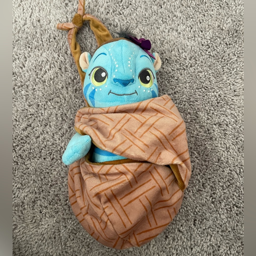 Na’vi baby plush in swaddle